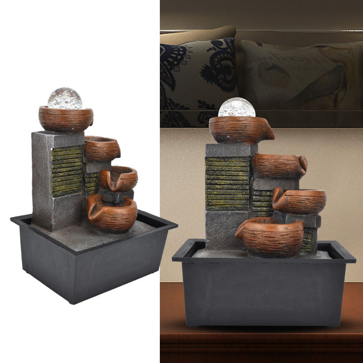 น้ำพุฮวงจุ้ยตั้งโต๊ะในร่มดีไซน์คลาสสิก