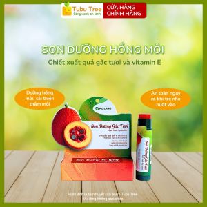Son dưỡng làm hồng môi Pơ Lang màu vàng cam A07 chiết xuất gấc tươI an toàn cho mẹ bầu và trẻ nhỏ