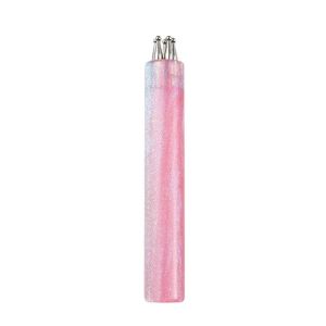 JON09 1.8mm Tip Nail Art Dotting Pen Glitter Handle Flower Design 5 Petal Flower Pen DIY Tools Multi-purpose Manicure Drawing Pen DIY Nail Art