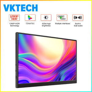 [Vktech] 10.5In Display Screen HDMI-compatible Portable Touchable Panel Built-in Speaker Readable Display High Definition for PS4 Switch Phone