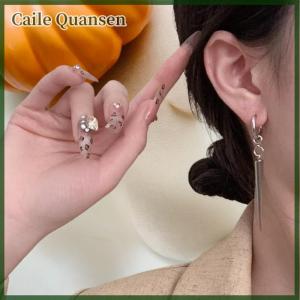 Caile Punk Hip Hop Color Drop Earrings For Women Men Gothic Metal Geometric Cone Pendant Earrings Y2K Party Jewelry Gifts