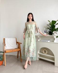 JD REALPIC Longdress Dosella Flow MS Fashion Pakaian Wanita Gaun Bahan Milova Cey Motif