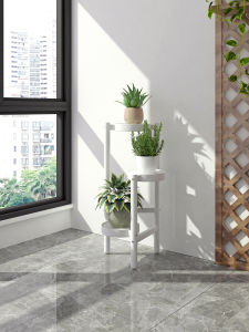 Kệ để hoa vân gỗ 3 chậu Dễ dàng lắp đặt nhanh chóng thuận tiện Hàng kho có sẵn Giá đỡ hoa Bắc Âu đơn giản thời trang và linh hoạt Ống kim loại đã xử lí nhiệt phun sơn ở nhiệt độ cao chống gỉ chống ăn mòn