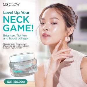 MS Glow Neck Cream - Whitening Firming Neck Cream free roller