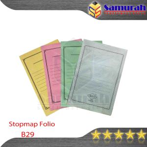 Stop Map Kertas B29 Ukuran Folio / StopMap F4 Berkas Dokumen 24 x 35 cm Warna Merah Muda - Biru - Kuning - Hijau
