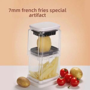 ZHUNIEDU Manual French Fries Cutter with 2 Blades Hand Press Vegetable Dicer Food Chopper 4 in 1 Fruit Slicer Onion