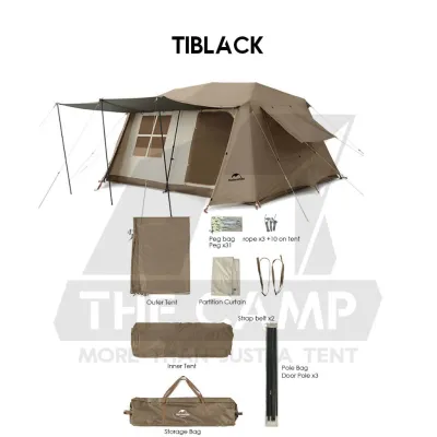 Naturehike Village 13 Auto Tent Automatic Ultimate Flagship Ti Black TiBlack PRO Version Outdoor Camping CNH22ZP004