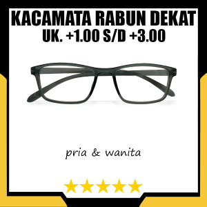 Kacamata Baca Rabun Dekat Atau Full Plus (+) Frame Abu Doff Tersedia ukuran +1.00 Sampai +3.00 Kaca Mata Super Fokus