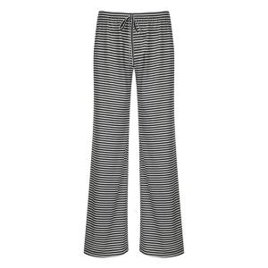 Của phụ nữ vừa rộng sọc phòng chờ quần polyester thoáng khí Quần Thụng với điều chỉnh đai eo đàn hồi mặc giản dị