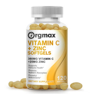Vitamin C with Zinc 20mg Capsules for Supports Cellular Energy Production and Collagen Formation Immune System Support