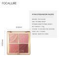 FOCALLURE 4 Shades Eyeshadow Palette High Pigment Silky Smooth. 