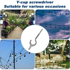 10Pcs Hooks Driver Y Shape Cup Hook Installer And Remover Power Wing Nut Driver Set Wrench Screw Holder