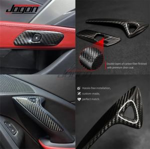 mv1 Dry Carbon Fiber For Chevrolet Corvette C7 ZR1 Z06 2014 2015 2016-2019 Car Interior Door Handle Panel Cover Trim Car Accessories 8K6Q2