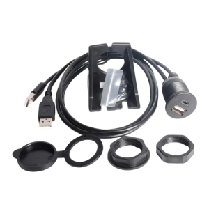 เพิ่มความทนทาน USB 2.0A USB ตัวผู้ USB ตัวเมียและสายเคเบิล Type C ตัวเมีย1ม. สำหรับแผงรถจักรยานยนต์รถยนต์