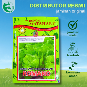 Benih Sawi Pahit ROMANO 10 gr Unggul Produksi Tinggi Cap Bunga Matahari Hidroponik Atau Kebun