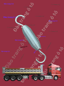 Lò xo má phanh xe mooc đầu kéo dài 62 dùng cho xe ô tô đầu kéo các loại