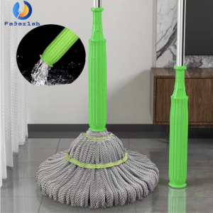 Alat Dehidrasi 1 Detik Pel Otomatis Peras Pel Lantai Efisien Putar Twist Mop Mikrofiber 360°
