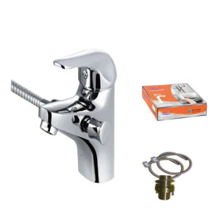 CHÍNH HÃNG bảo hành 2 năm lỗi 1 đổi 1 vòi rửa mặt nóng lạnh kết hợp liền sen tắm thân đồng đúc nguyên khối lớp ngoài mạ crom bóng dễ dàng lau rửa