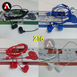 Stereo Extra Bass Earphone Z13 / Z14 / Z15 / Z16 (Black Blue Red White) For Mobile Phone Tablet