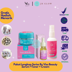(Gratis Bonus) Paket Eliza Beauty Cream Eby Bpom dengan Glow Serum Saffron By Vies