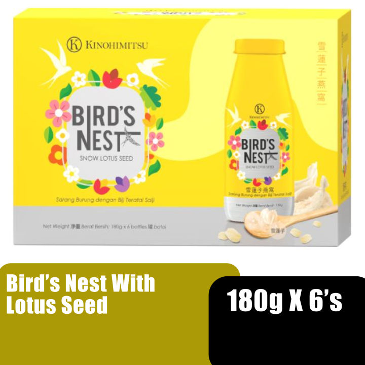 KINOHIMITSU BIRDS' NEST WITH LOTUS SEED 180G X 6'S (3CKNK096) Lazada