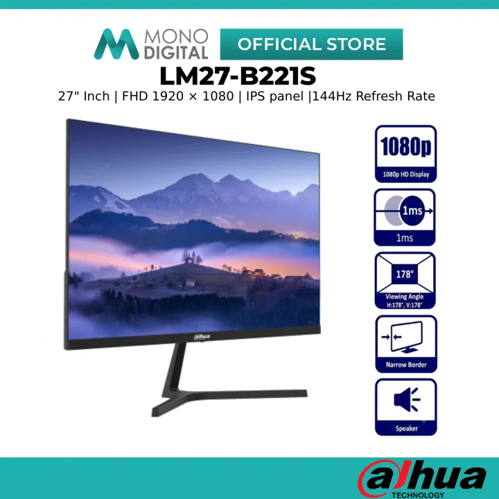 Dahua LM27-B221S 27" FHD IPS Commercial Monitor 144Hz (1920 x 1080) Built-in Speaker 1ms Fast Response PC Monitor