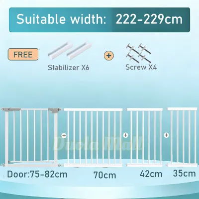 Safety Gate Fence Barrier Guard for Dog Pet Baby Child Stairs Sturdy Adjustable Fence Baby Door Dog Gate Barrier Indoor