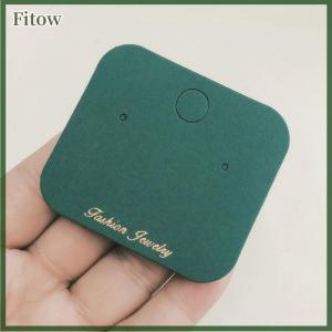 Fitow 50Pcs Simple Paper Label Cards Handmade Gift Tags Jewelry Display Tag Cards Hair Clip Hair Accessories Foldable Package Card