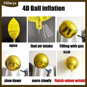 [Hillarys] 4D Sphere 32 Inch Metal Mirror Effect Decorative Balloon For Celebrations And Party Decorations Filling With Helium Can Float