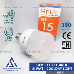 Lampu LED T Bulb 15 Watt Artic / Lampu Led 15 Wat Capsule Cahaya Putih / Lampu LED Kapsul 15w Murah