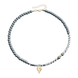 Handmade Beads Necklace Beads Necklace Clavicle Chain Necklace Alloy Texture Multifuntional Neck Chain for Adding Charm