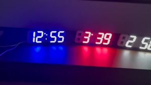 Led Digital Wall Alarm Clock Large Display Auto Brightness Multi Alarm For Bedroom Office Home