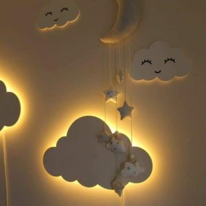 Lampu tidur awan - lampu tidur anak - lampu tidur custom - awan dekorasi