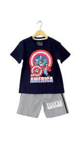 Setelan Kaos anak laki-laki Superhero Gaya Merah /Topeng Abu /Laba Merah /Kap Navy Bxr usia 2-10 tahun / pakaian anak cowok