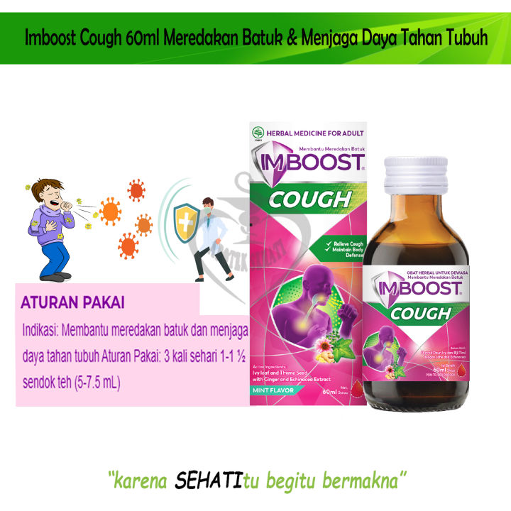 Imboost Cough Adult Syrup 60ml Meringankan Batuk Dewasa Daya Tahan Tubuh