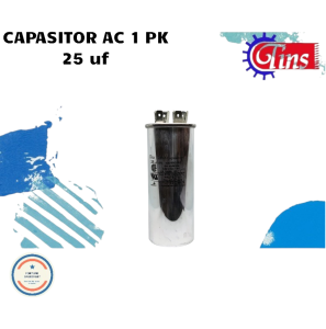 KAPASITOR AC 25uF - 450V ALUMINIUM MEREK TINS KAPASITOR AC 1 PK CAPASITOR AC SPAREPART AC