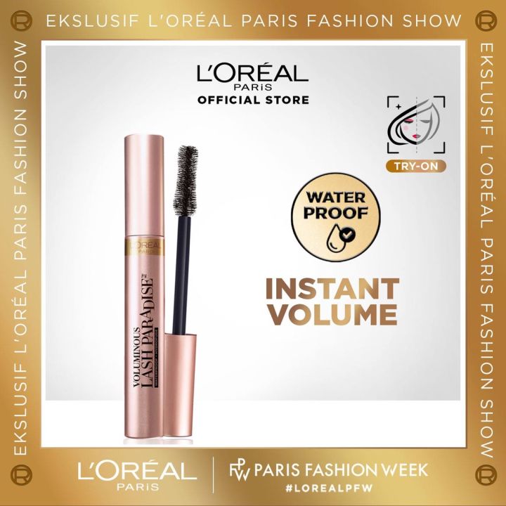 Bisa Codloreal Paris Voluminous Lash Paradise Waterproof Mascara Black Maskara Make Up 2806