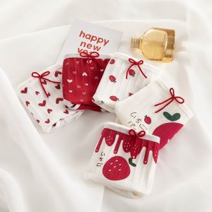 Combo 5 quần lót nữ cotton gân tăm quả dâu thông hơi thoắng khí Y03