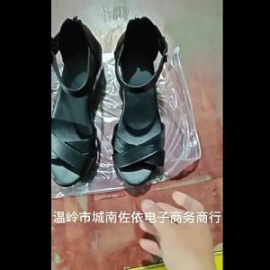 2026 Summer Wedge Sandals Thick-Soled Large Size Open-Toe Sandals WomenS Buckle Roman Sandals 43