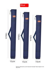 120/130/140CM Fishing Rod Bag Thickened Canvas Portable Foldable Fishing Tackle Carry Case for Travel Outdoor Fishing