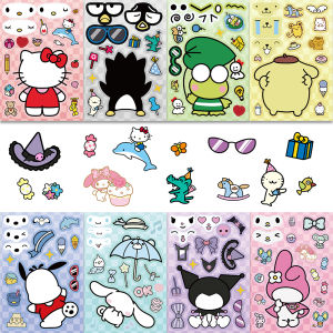 COD✨8 PCS Gaya lucu Stiker tambal sulam Sanrio stiker untuk Buku Tempel/Buku Harian/Dekorasi Laptop/Sticker Helm Tahan Air Vinil/Stiker Tablet Ponsel stiker tahan air berperekat
