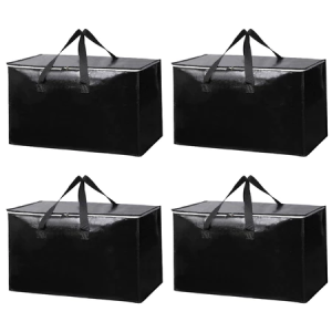 6PCS Extra Large Moving Bags with Zippers & Carrying Handles Heavy-Duty Storage Tote for Moving