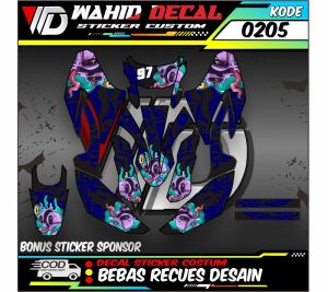 0205 Decal sticker setiker stiker Motor WR PREMIUM FULL BODY free reques design bisa request DESAIN motif grafis terkeren dan terlaris