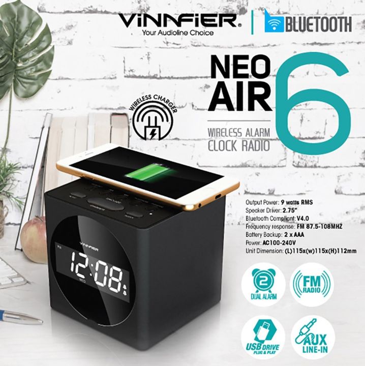 Vinnfier Neo Air 6 Wireless Charging Bluetooth Speaker Lazada