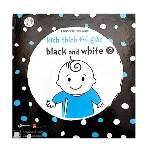 Sách trang cứng Kích thích thị giác black and white - Lật mở zigzag Vizibook dành cho trẻ 0 1 tuổi