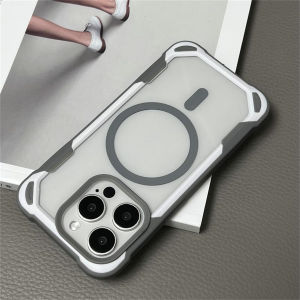 Luxury Magnetic Shockproof Armor Phone Case for IPhone 15 13 14 12 11 Pro Max 11 15pro 14pro Hard Case Contrast Color Premium Casing