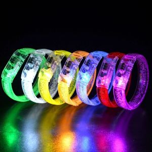 🎉𝐒𝐆 Stock🎉8 Color LED Bracelet Wristband Light Cheer Light Toy LED Glowing Bracelet For Party Christmas Decoration