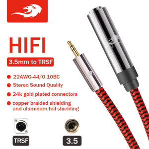 GOLLEY LION 3.5mm to 6.5mm Female 1/4" TRS Audio Cable for Desktop PC Laptop
