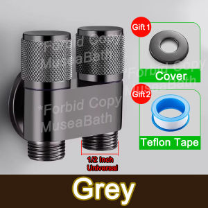 1/2 Inch Dual Outlet Water Angle Valve 1 Inlet 2 Outlet Split Flow Control Double Handle Switch