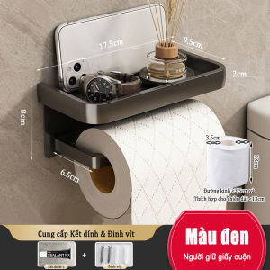 YissTiee Hộp đựng khăn giấy phòng tắm và giá đựng điện thoại di động sản phẩm nhôm chống thấm nước và chống gỉ khả năng chịu lực cao hai phương pháp lắp đặt